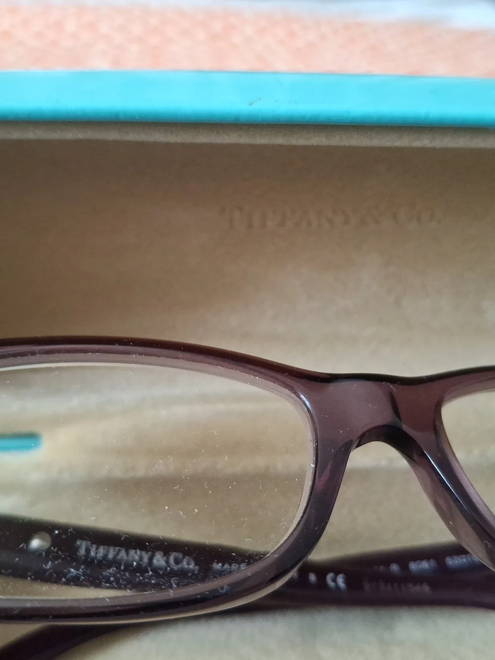 Tiffany & Co. Women's Deep Purple Eyeglass with Crystal-Studded Temples